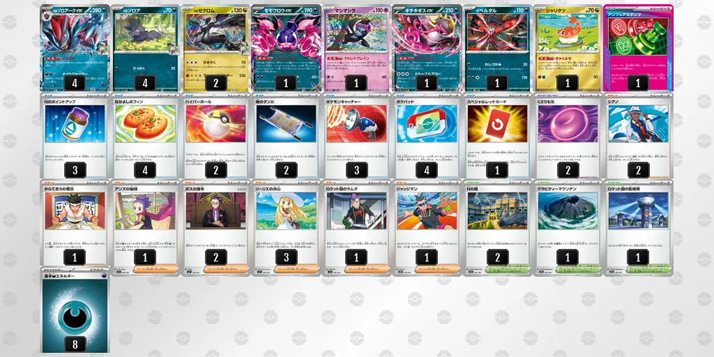 Nのゾロアークex のデッキリスト