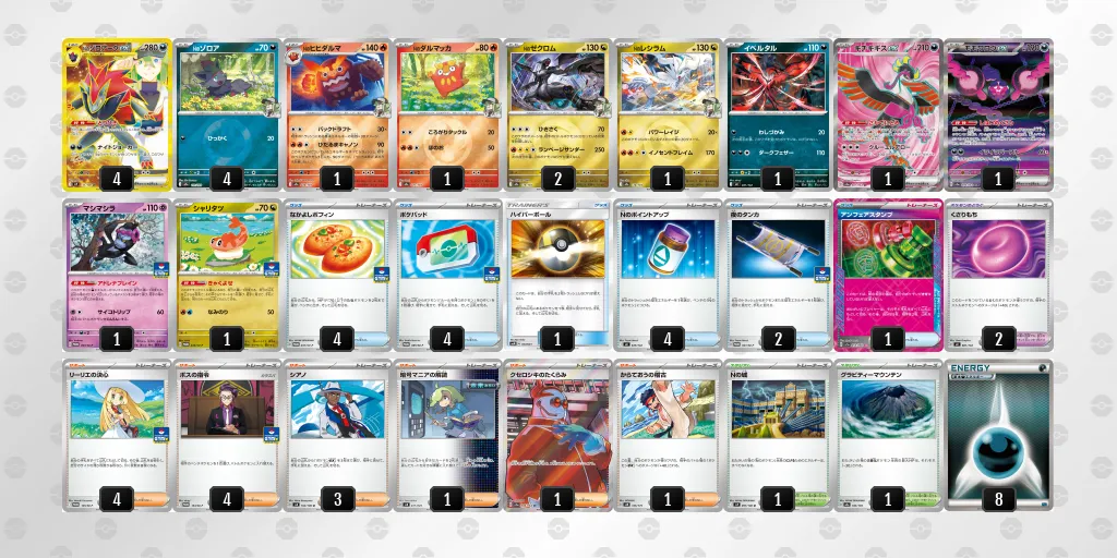 Nのゾロアークex のデッキリスト
