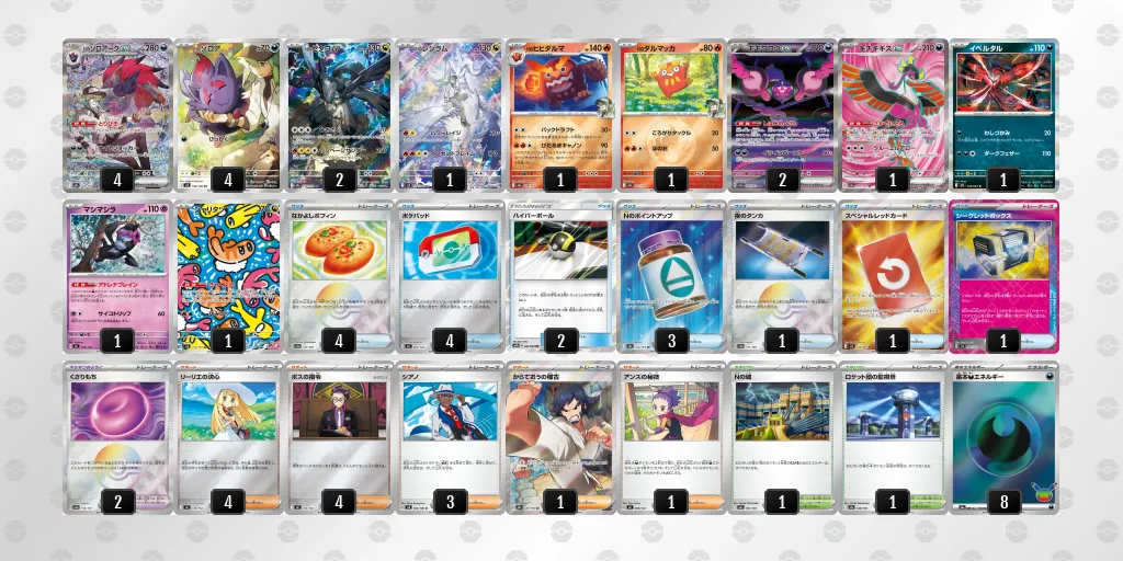 Nのゾロアークex のデッキリスト