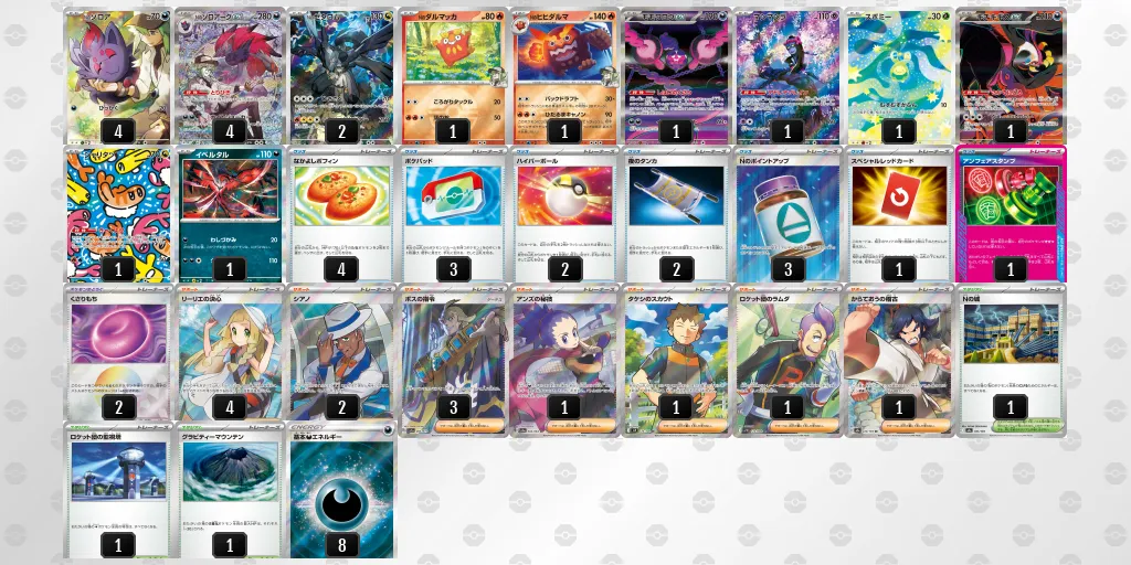 Nのゾロアークex のデッキリスト
