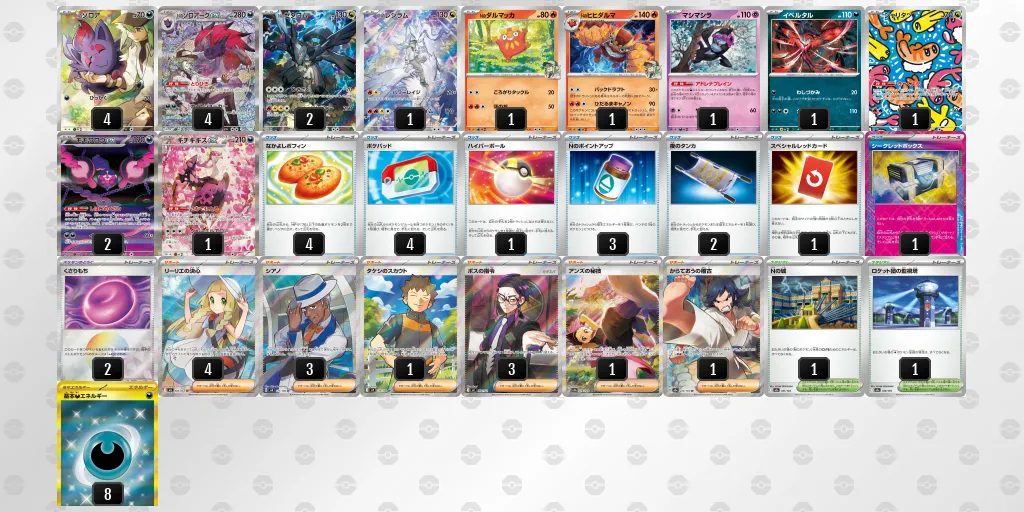 Nのゾロアークex のデッキリスト