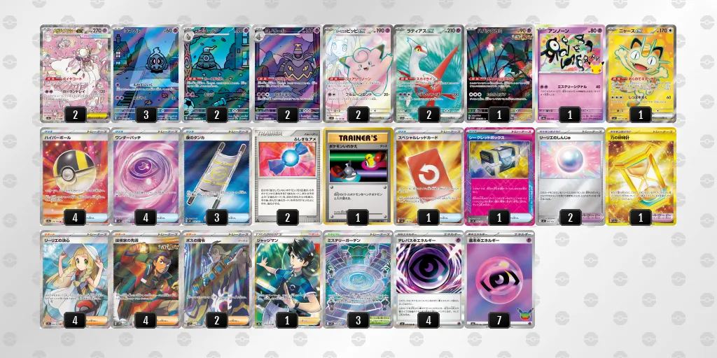 メガディアンシーex のデッキリスト