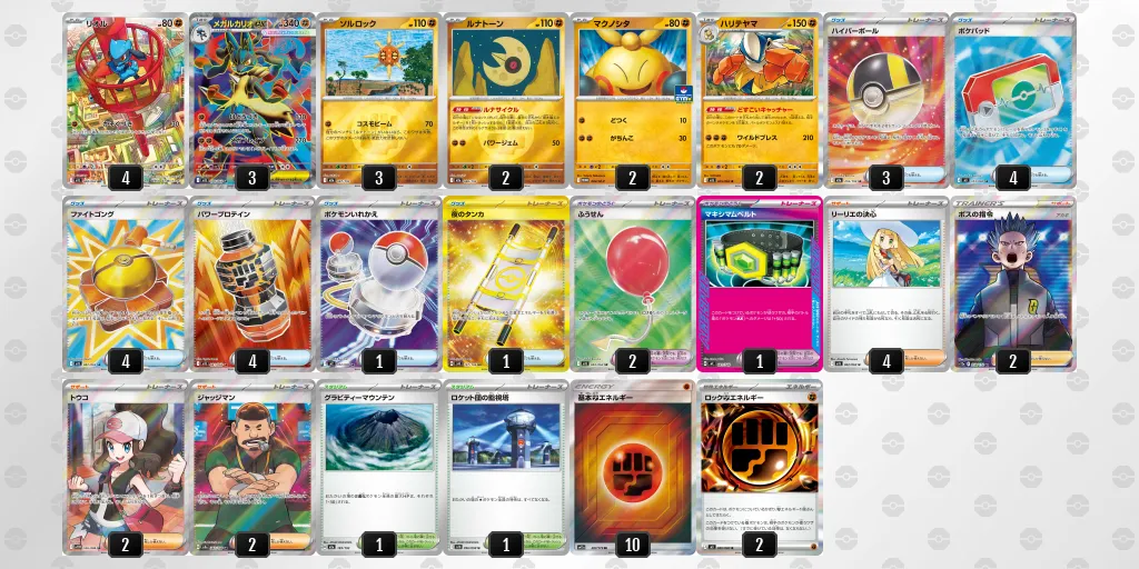 メガルカリオex のデッキリスト