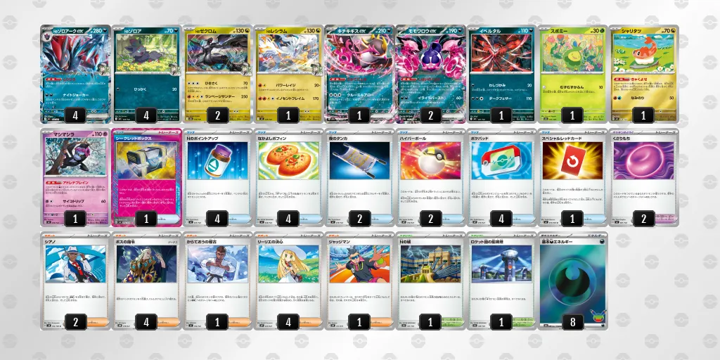 Nのゾロアークex のデッキリスト