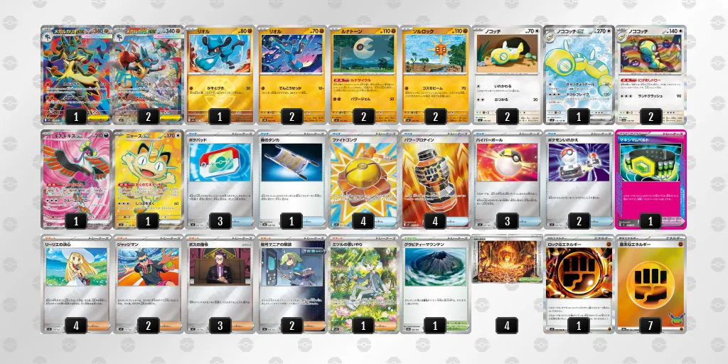 メガルカリオex のデッキリスト