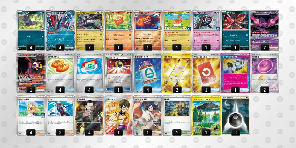 Nのゾロアークex のデッキリスト