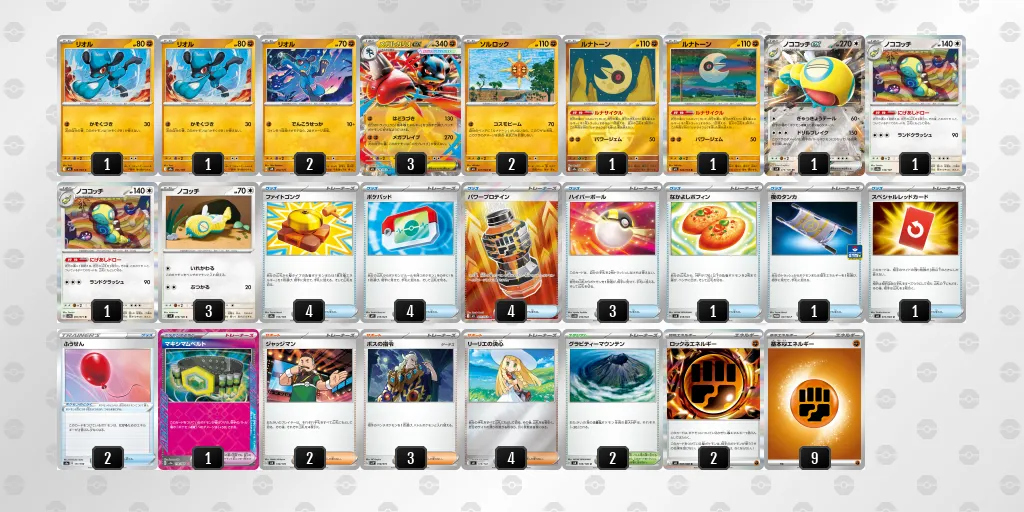 メガルカリオex のデッキリスト