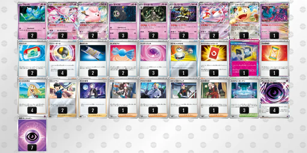 メガディアンシーex のデッキリスト
