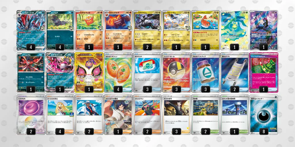 Nのゾロアークex のデッキリスト