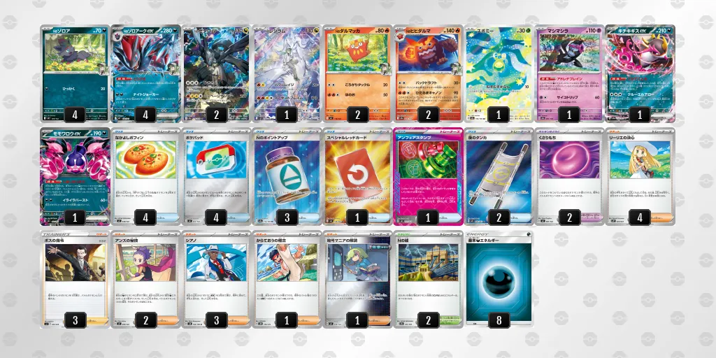 Nのゾロアークex のデッキリスト