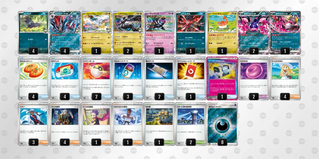 Nのゾロアークex のデッキリスト