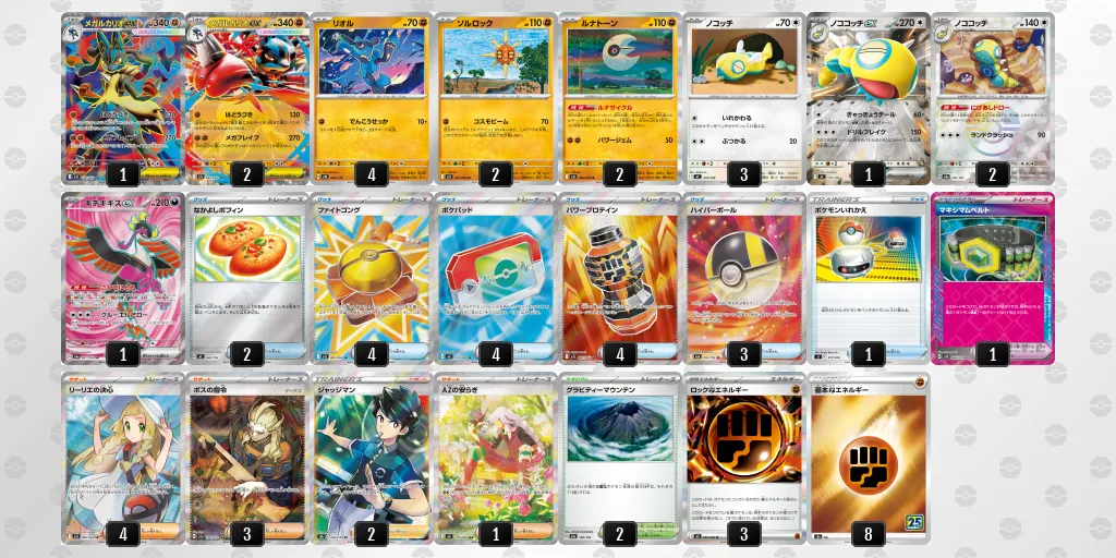 メガルカリオex のデッキリスト