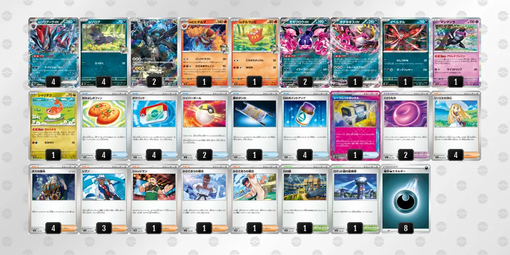 Nのゾロアークex のデッキリスト