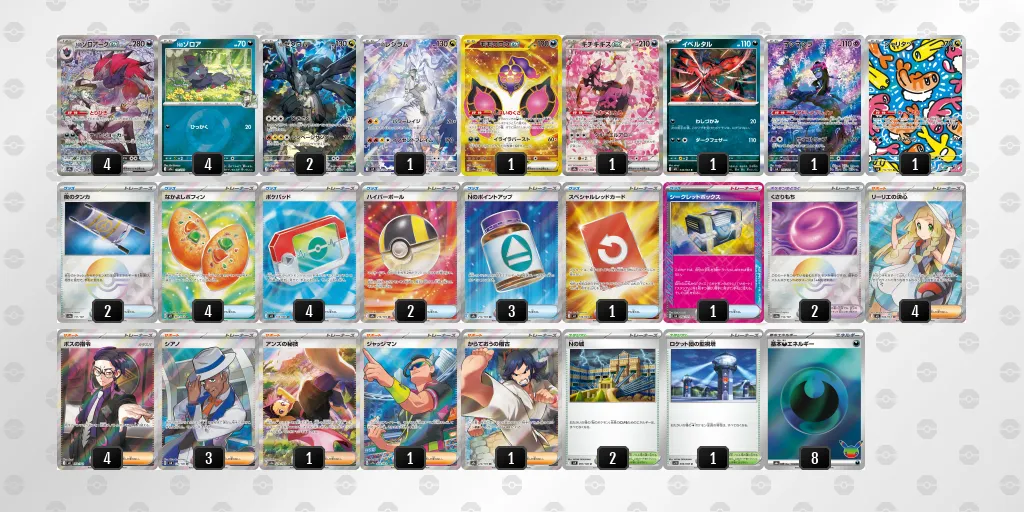 Nのゾロアークex のデッキリスト